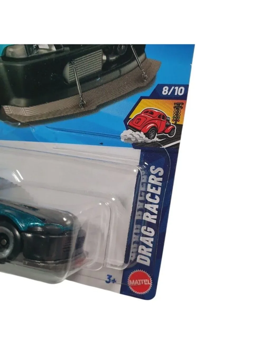 Hot Wheels Drag Racers Honda Civic Custom Teal Black Diecast Car 159/250 8/10